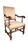 Fauteuil dans le style de Louis XIII, artisanal, ancien
