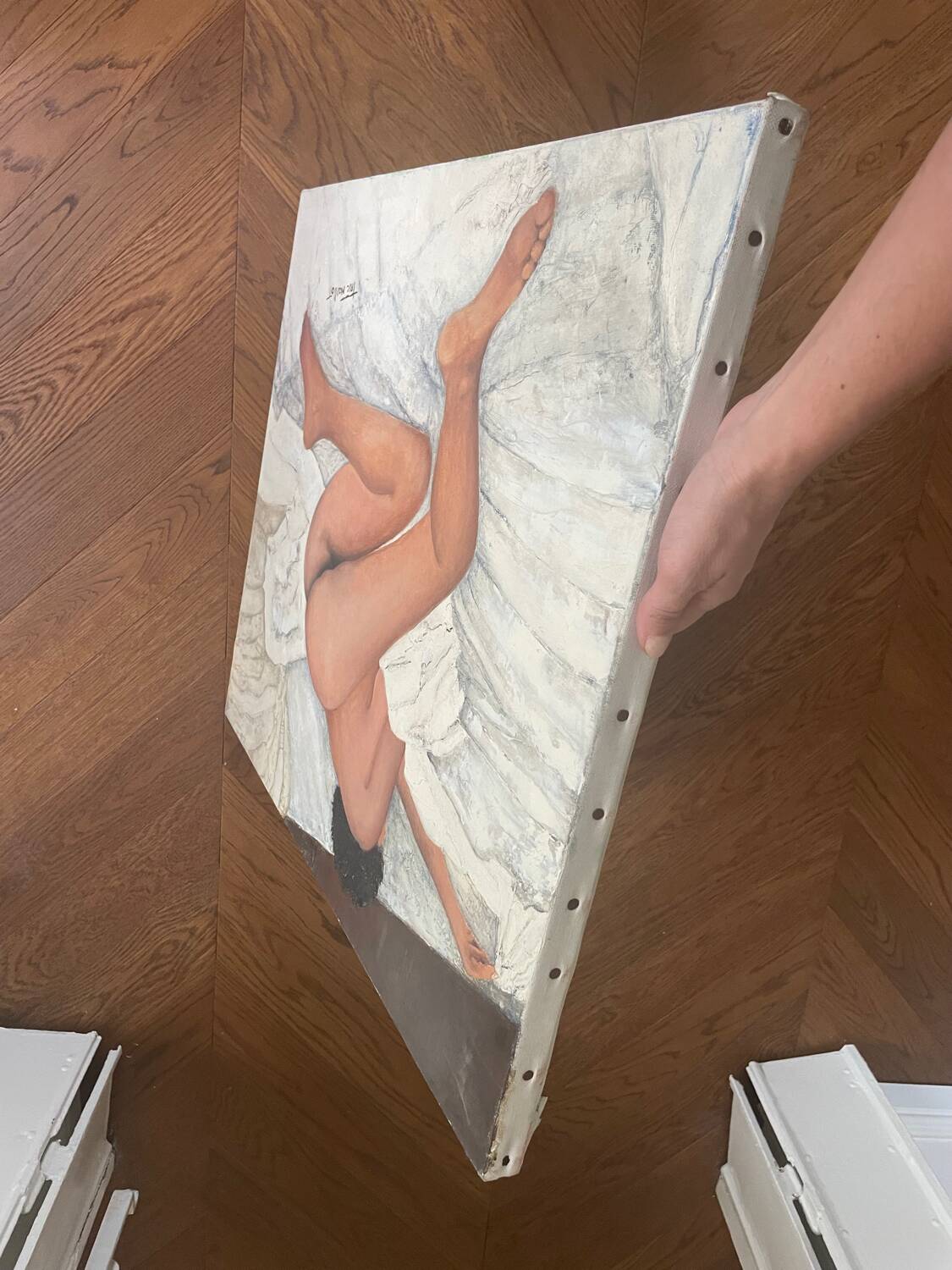 Nude woman oil painting