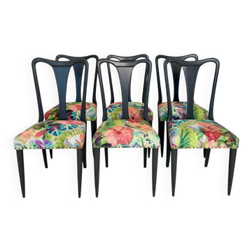 Italian vintage dining chairs by Osvaldo Borsani, 1940s, set of 6