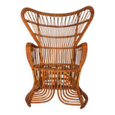 Peacock chair rattan armchair by Rohé Noordwolde, 1970