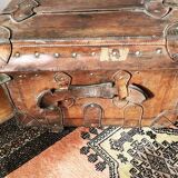 Old leather trunk