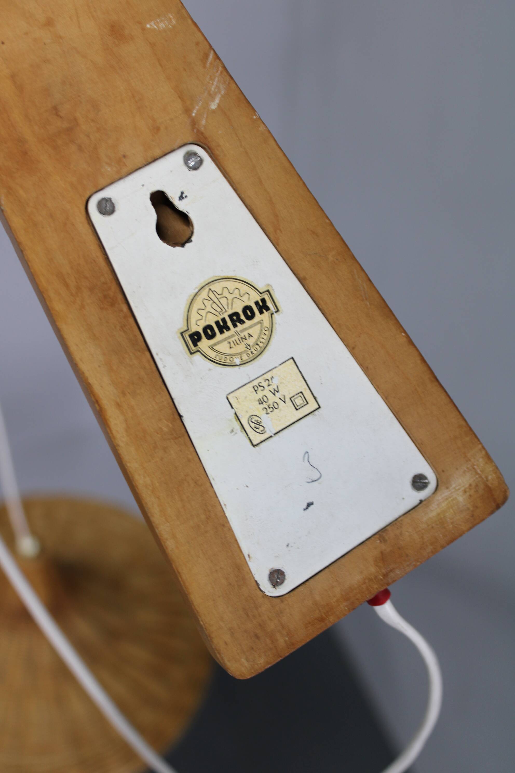 1960s Wall Wooden Lamp by Pokrok Zilina, Czechoslovakia