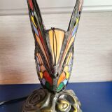 Stained glass butterfly lamp