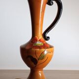 Vase à fleurs Poët-Laval modèle "Isabelle" en céramique orange
