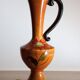 Poët-Laval flower vase, "Isabelle" model, in orange ceramic