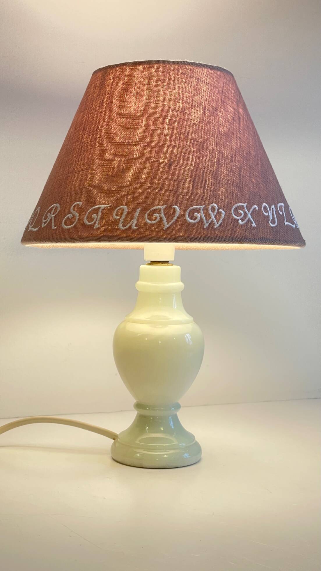 Vintage white marble lamp