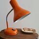 Orange desk or bedside lamp from the 50s