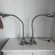 Pair of vintage 1940 Jumo 210 chrome desk lamps - 50 cm