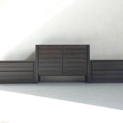 Enfilade 3 modules, bois d' iroko massif.