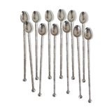 Silver metal cocktail spoon