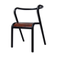 Jacques Hitier children's chair tubular metal curved wood