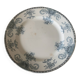 Large round iron earth Longwy dish, Fontainebleau model