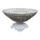 White woven ceramic fruit bowl