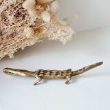 Crocodile en laiton stylisé