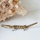 Stylized brass crocodile