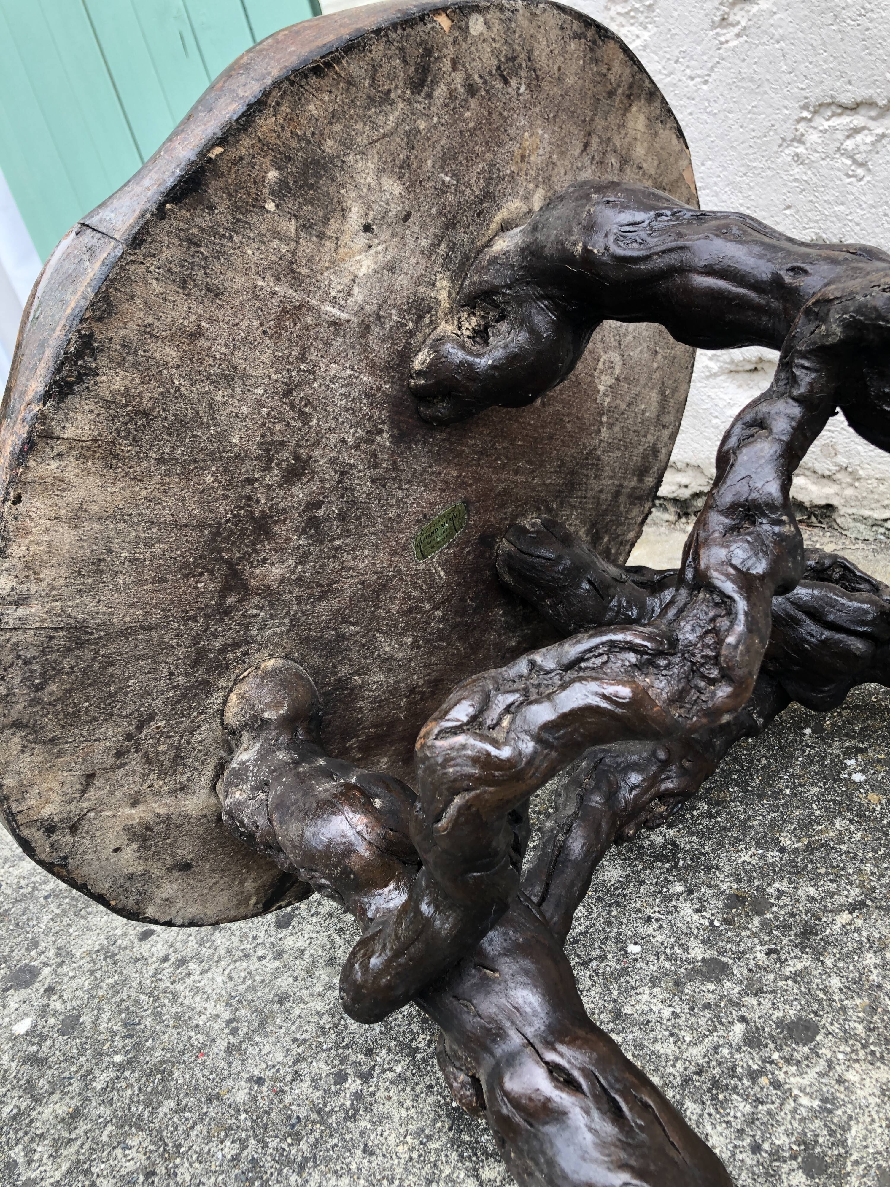 Raw wood coffee table