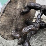 Raw wood coffee table