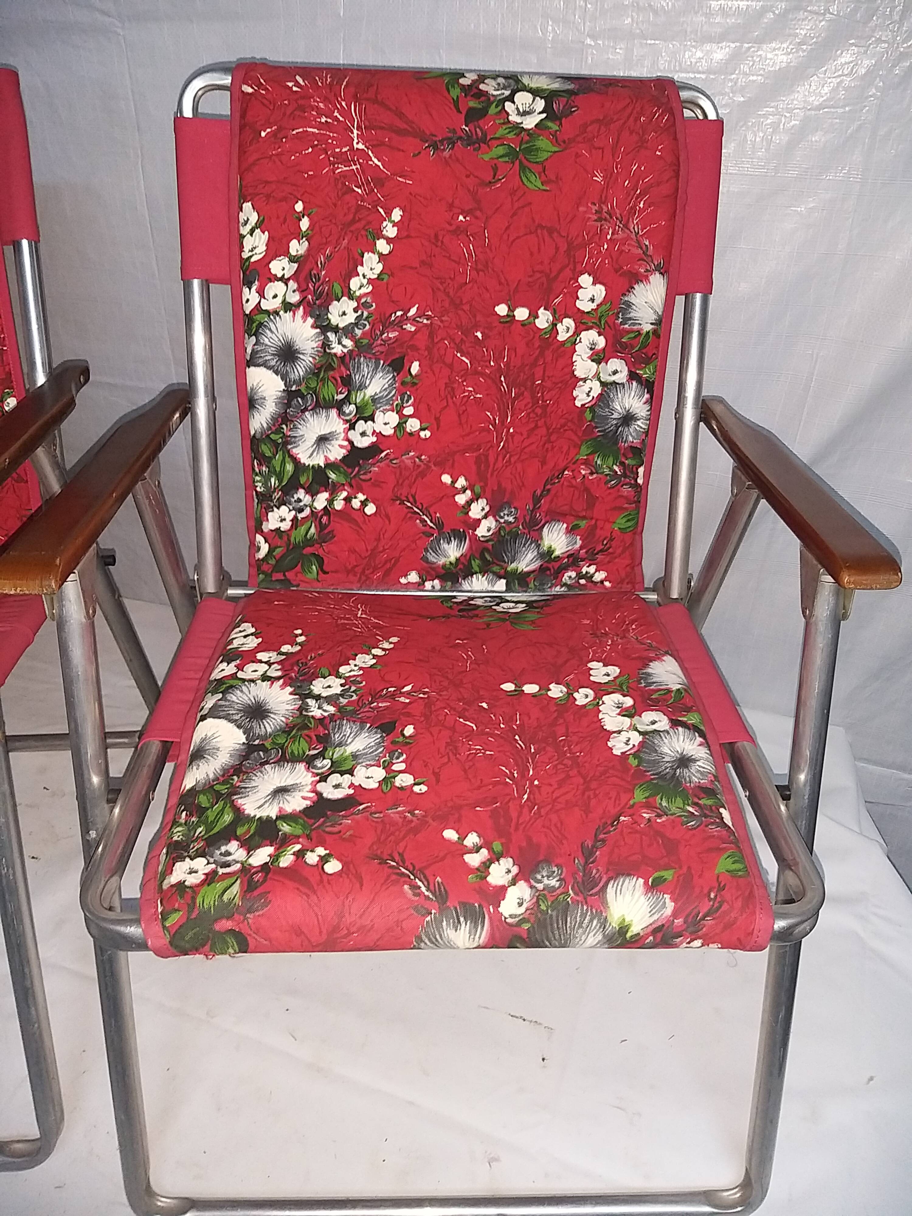 2 armchairs vintage camping