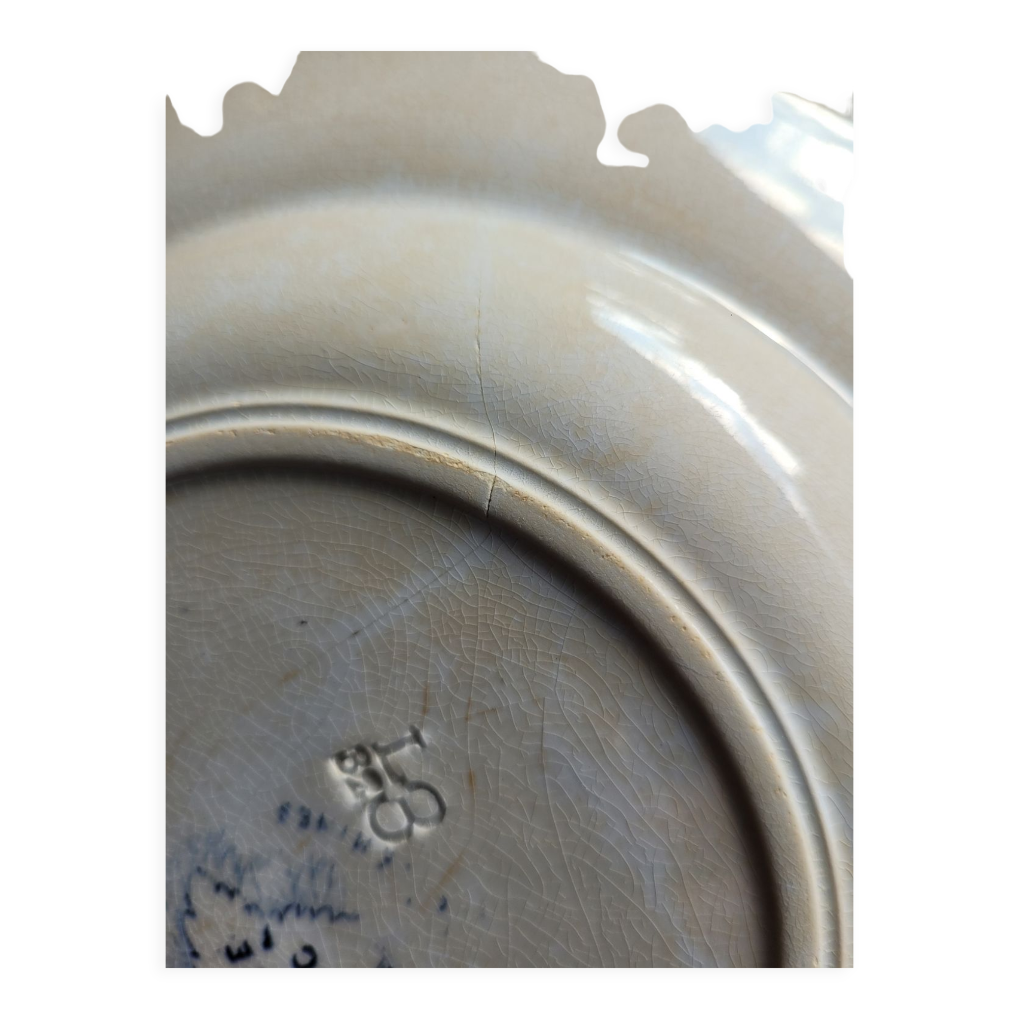 Set of 2 hollow plates Flore U&C Sarreguemines