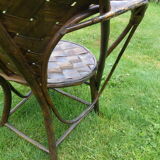 Bamboo and chestnut armchair