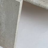 Travertine eye-shaped coffee table