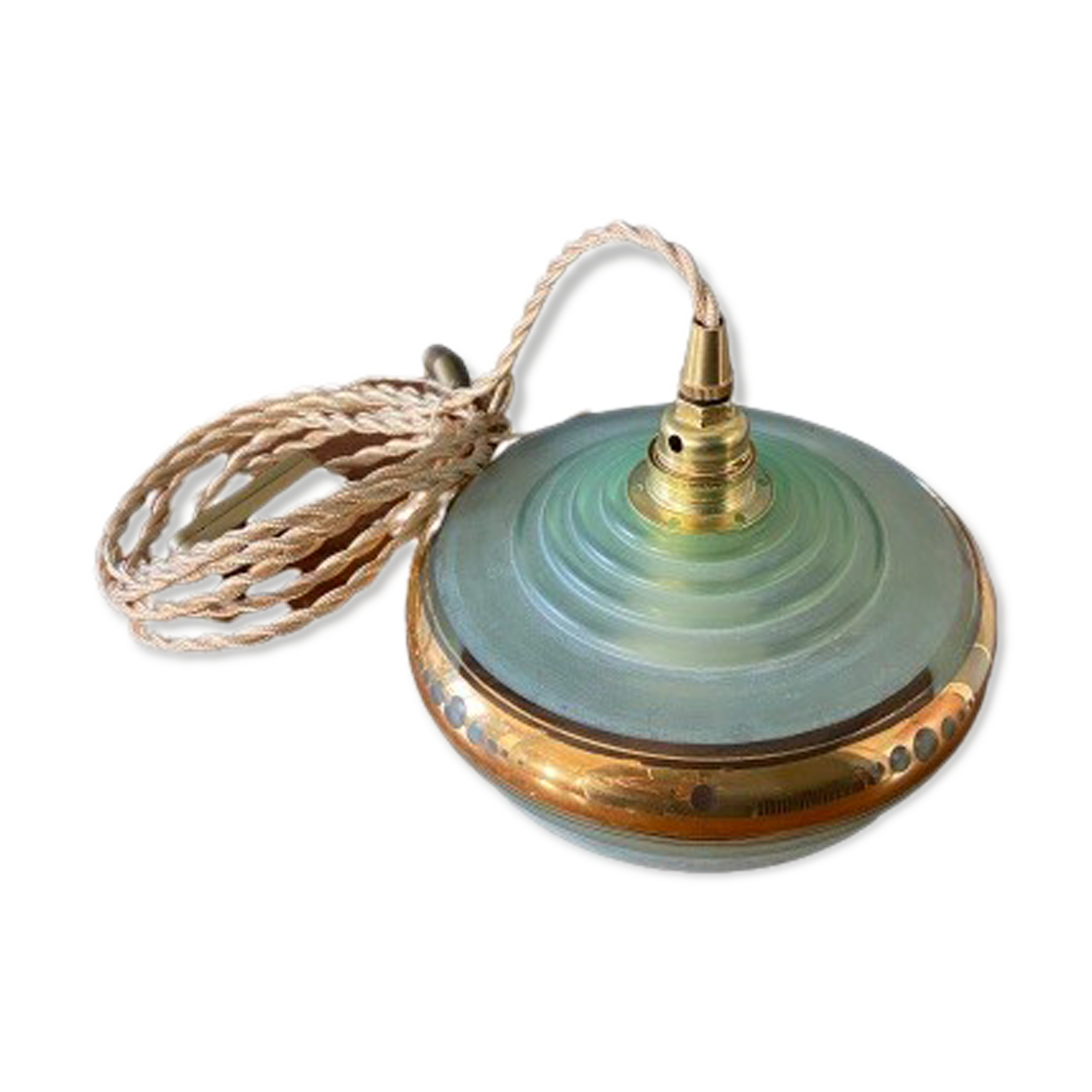 Baladeuse globe vert vintage 1950