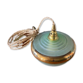 Vintage green globe lamp from 1950