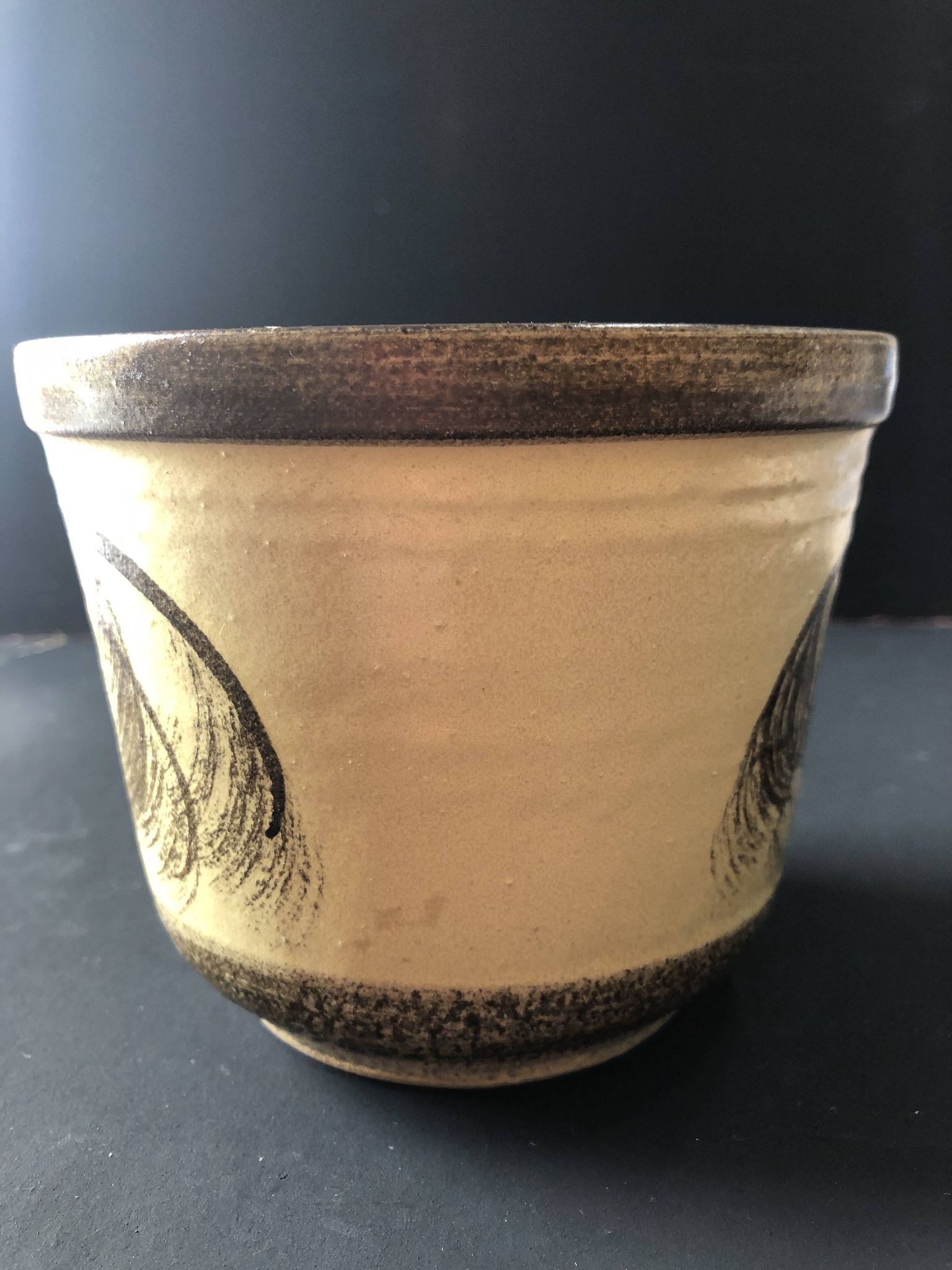 Vase pot au palmier par Bay Keramik West Germany