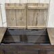 Banc coffre breton XIXème en orme et châtaignier