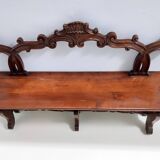 Baroque Style Carved Solid Beech Bench, Italy