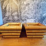 Pair of Italian bamboo planters 1950