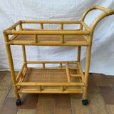 Rattan dessert or rolling table