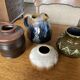 Set of 4 vintage French and German vases - Strehla, Vallauris, Steuler