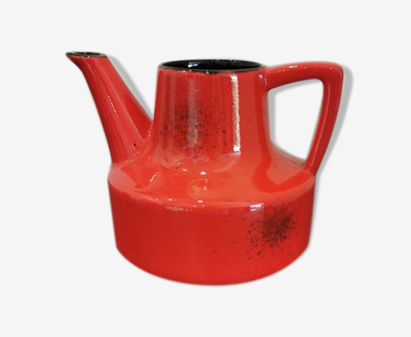 Théière céramique rouge
