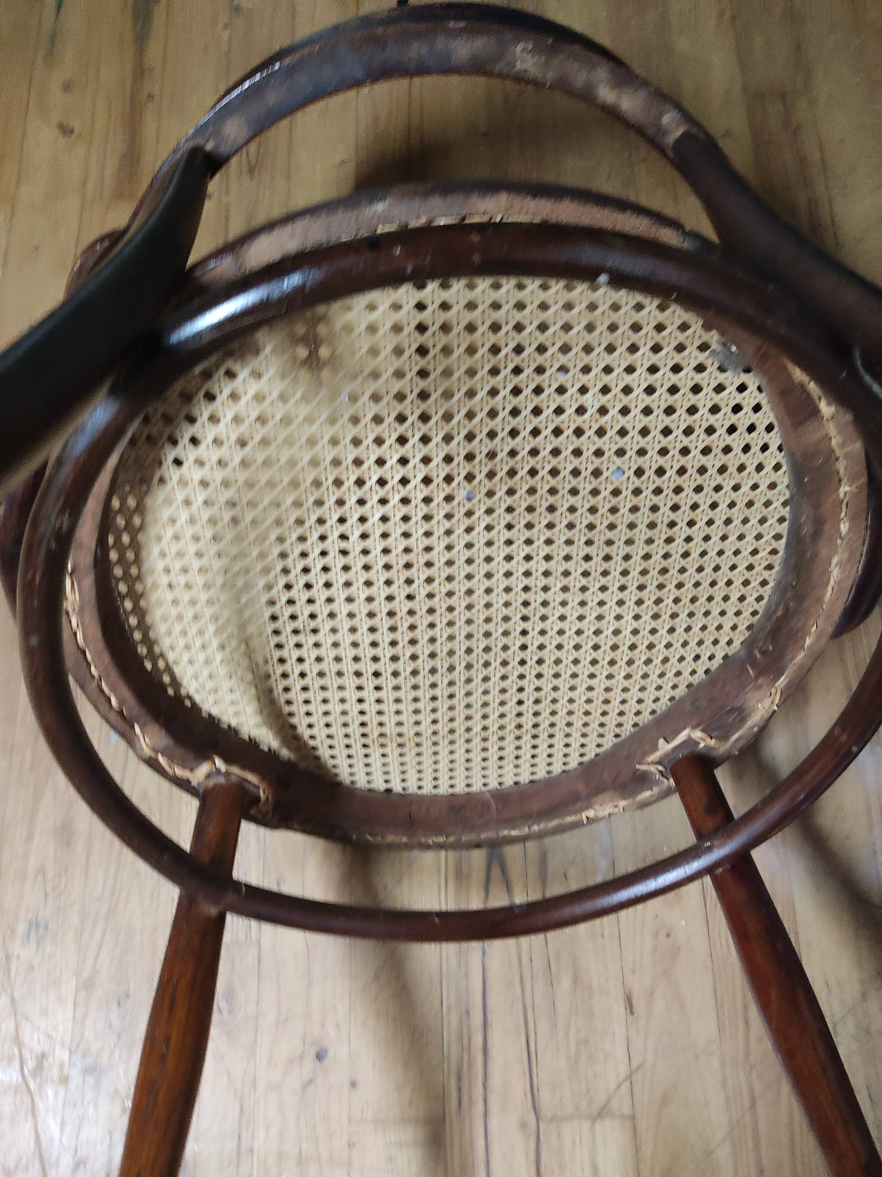 Large cane armchair by J.J KOHN AUSTRIA