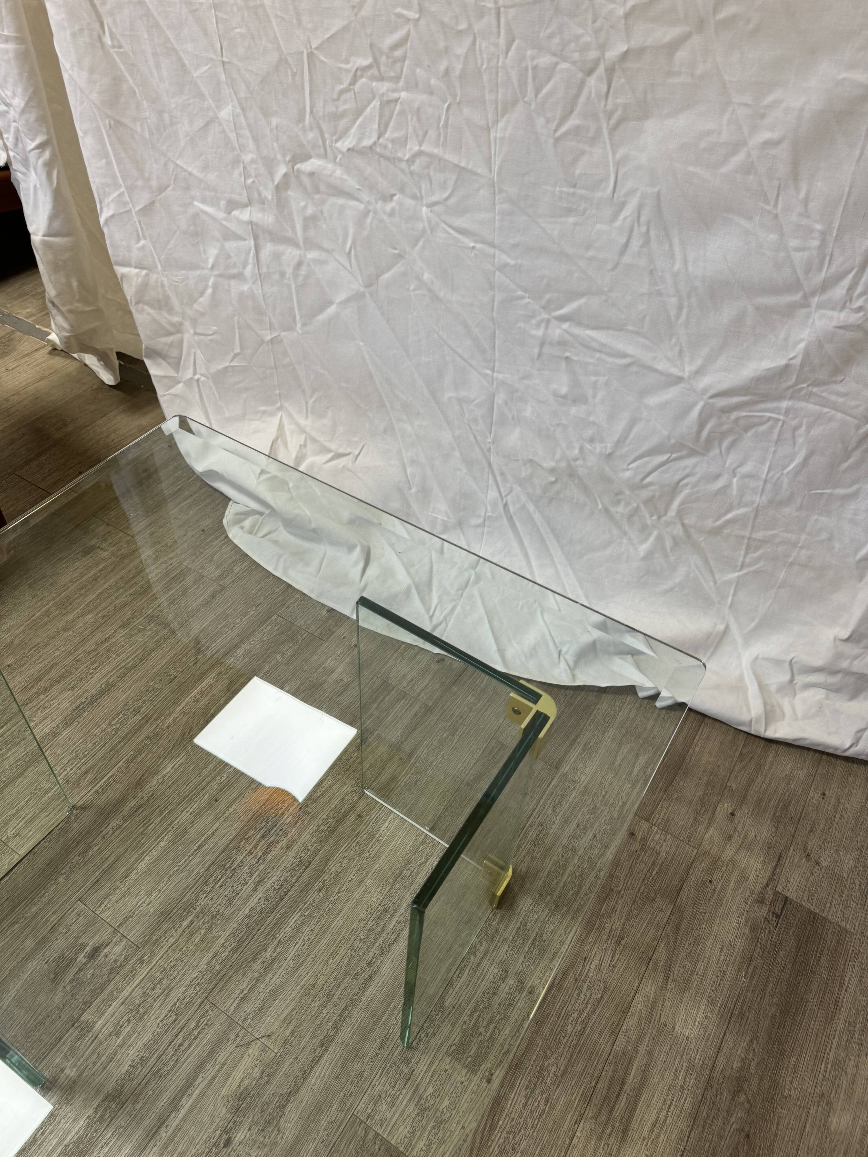 Vintage glass coffee table 70s