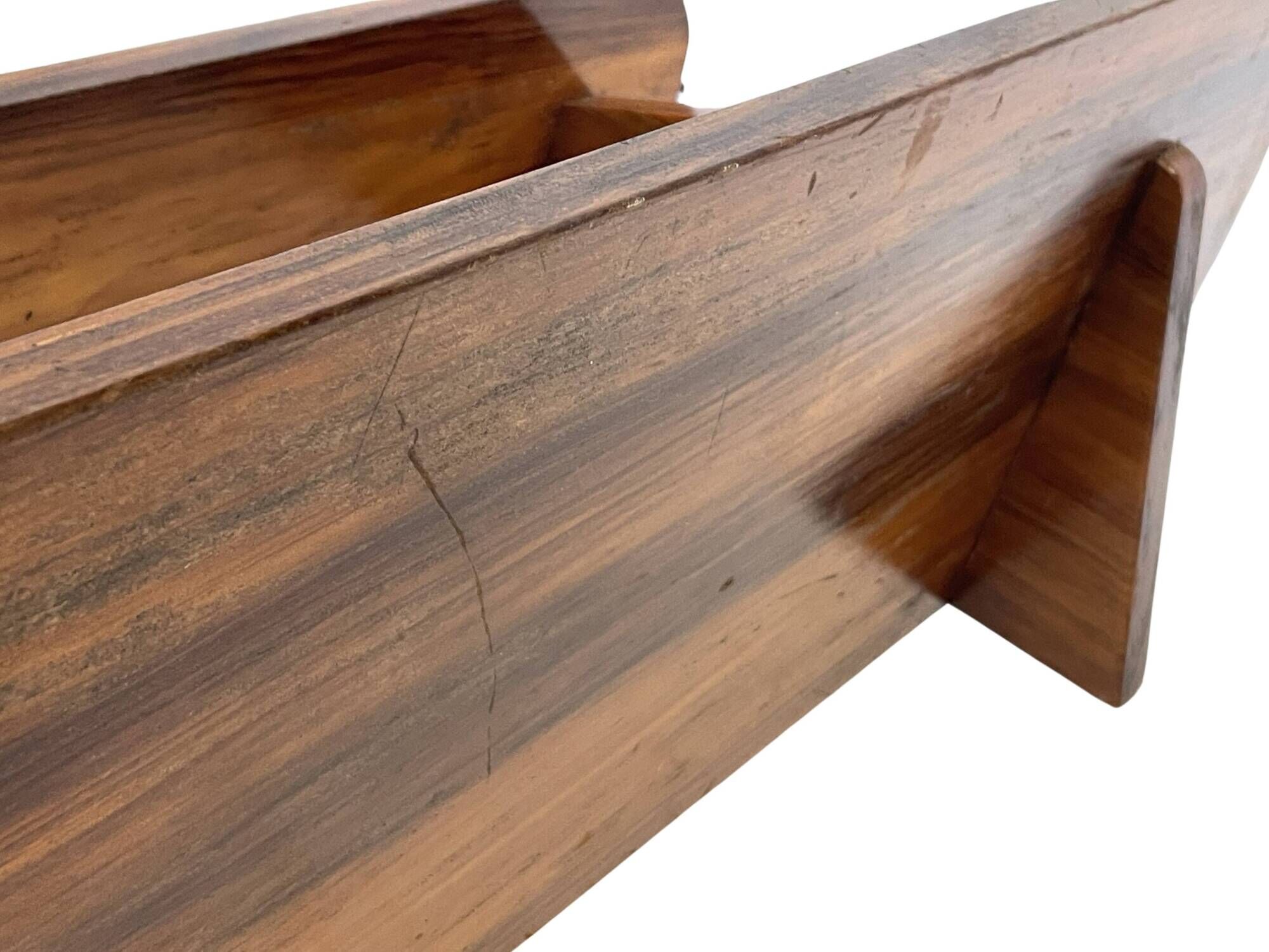Vintage wooden wall shelve rack bookshelf in wood minimalist