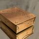 German compartmentalized stamp box early twentieth GHG Gesch holly leaf
