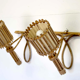 Pair of Louis Sognot rattan sconces