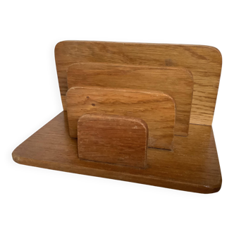 Wooden mail holder