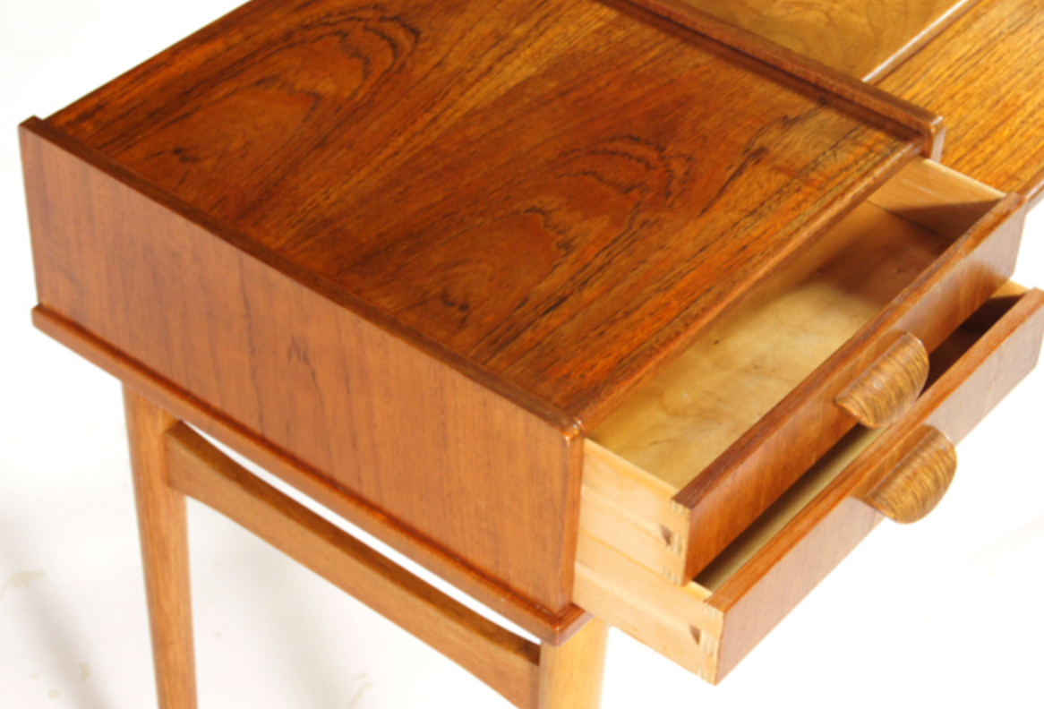 Danish vintage teak and oak desk