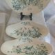Antique 19th Century French Longwy Mignon Ironstone Dinner Service – Blue Green