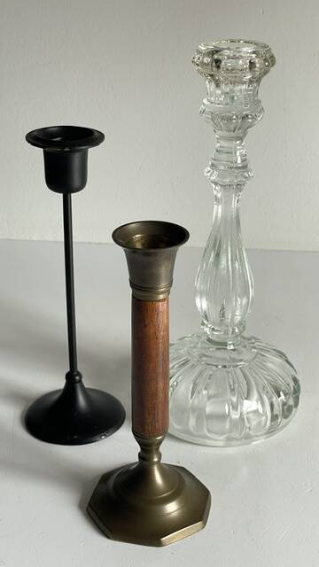 Chic Vintage Bougeoirs Trio