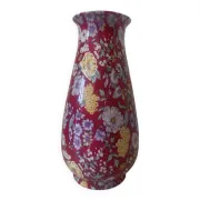 Large porcelain vase with floral decoration