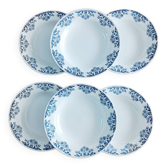 Set of 6 Boch La louvière soup plates