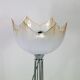 Lamp "space age". glass reflector, metal base. Circa 1970