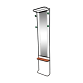 Vintage mirrored coat rack - 1950