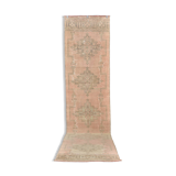 Vintage Handknotted Hallway Runner Rug