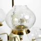 Lustre  en laiton et verre des années 1960 par Hans Agne Jakobsson.