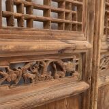 Porte chinoise ancienne en bois, vers 1890